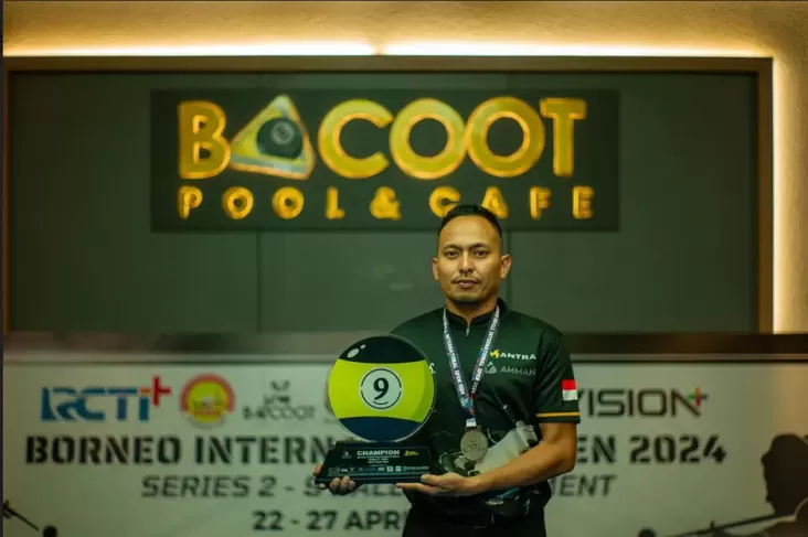 Feri Satriyadi Bangga Juara International Borneo 9 Ball Open 2024 ke Tanah Kelahiran