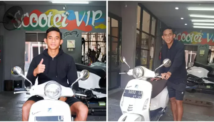 Kapten Timnas Indonesia Rizky Ridho Ternyata Hobi Modifikasi Vespa, Komponen Ini adalah yang digunakan Diganti